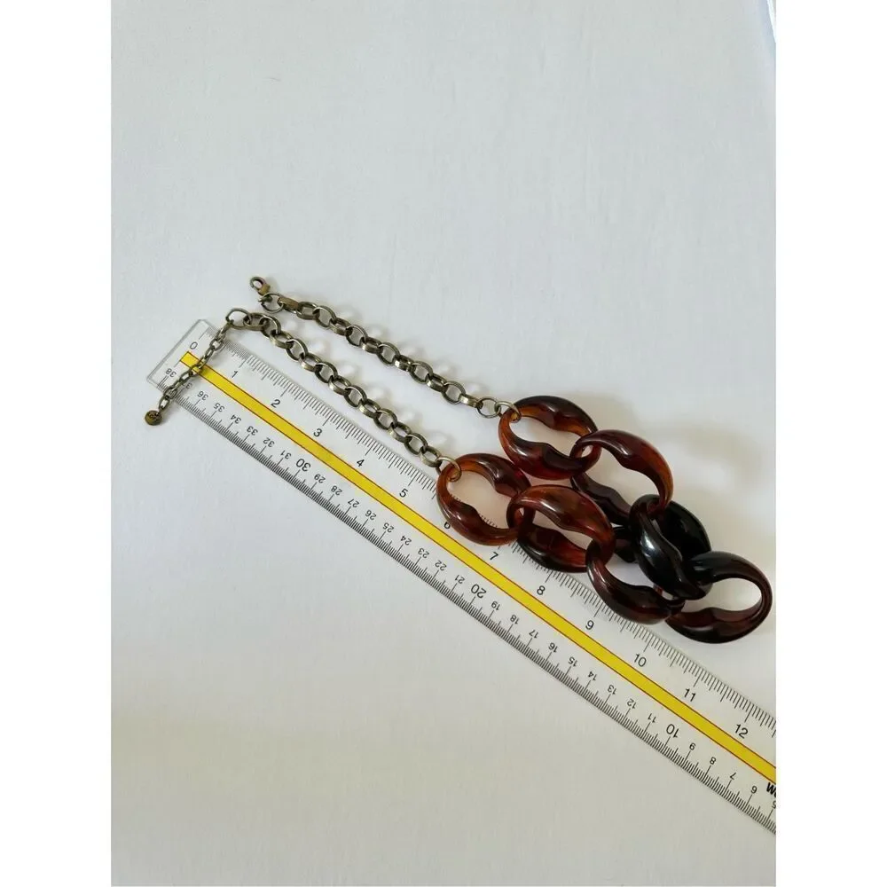 Loft amber colored chunky necklace